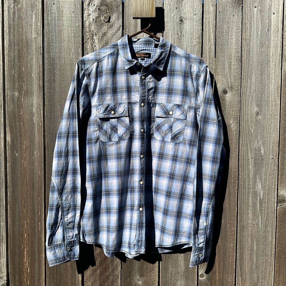 Vintage Blue Plaid Ben Sherman Shirt